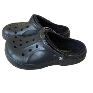 Crocs Classic Lined Slip On Clogs Shoes Sandals‎ Black Men’s 10-Women’s 12